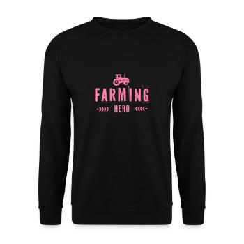 Bäuerin Mama - Unisex Pullover - Schwarz - Vorne - Alina (178cm) & Michal (187cm)