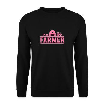 Mama Bäuerin Landwirt Bauer Landwirtin - Unisex Pullover - Schwarz - Vorne - Alina (178cm) & Michal (187cm)