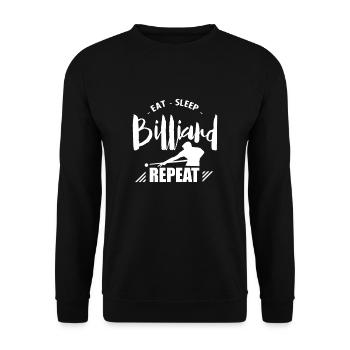 Billardtisch Billiard Billardspieler Pool Billard - Unisex Pullover - Schwarz - Vorne - Alina (178cm) & Michal (187cm)