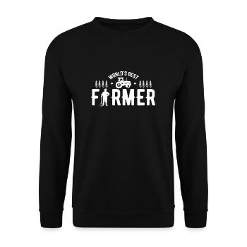 Farmer Farmer Farm Farmer Farmer Farmer - Unisex Sweatshirt - black - Front - Alina (178cm) & Michal (187cm)