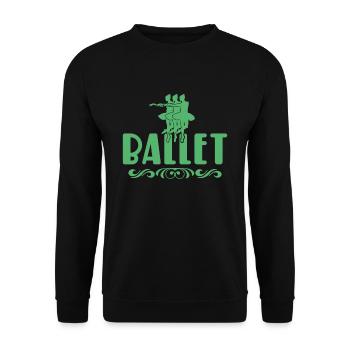 Ballet Dancer Ballet Dance Ballet Dance Ballerina - Unisex Sweatshirt - black - Front - Alina (178cm) & Michal (187cm)