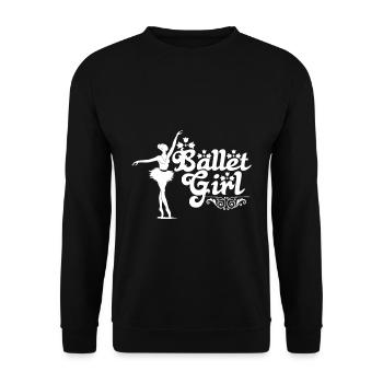 Ballett Ballerina - Unisex Pullover - Schwarz - Vorne - Alina (178cm) & Michal (187cm)