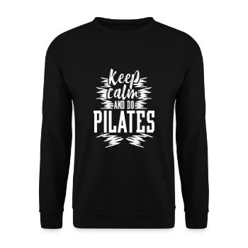 Pilates Pilates Pilates Pilates - Unisex Pullover - Schwarz - Vorne - Alina (178cm) & Michal (187cm)