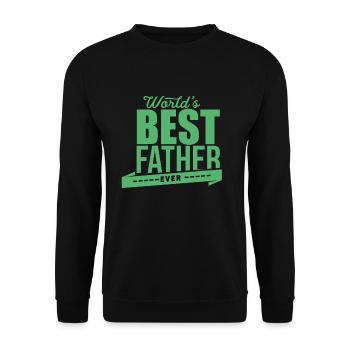 Vater Vatertag Papi Papa Vaterstag - Unisex Pullover - Schwarz - Vorne - Alina (178cm) & Michal (187cm)