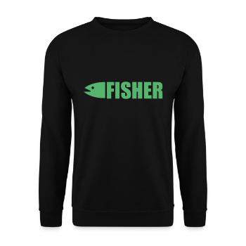 Fisherman - Unisex Sweatshirt - black - Front - Alina (178cm) & Michal (187cm)