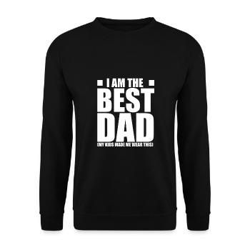 Fête des pères Fête des Pères Fête des Pères - Sweat-shirt Unisexe - noir - Devant - Alina (178cm) & Michal (187cm)