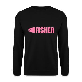 Fishing Fishing Fishing Fishing - Unisex Sweatshirt - black - Front - Alina (178cm) & Michal (187cm)