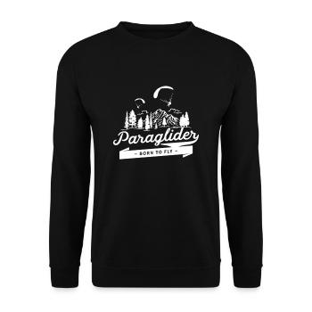 Gleitschirmfliegen - Unisex Pullover - Schwarz - Vorne - Alina (178cm) & Michal (187cm)