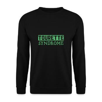 Behinderung Tourette Tourettes Syndrom Ticks - Unisex Pullover - Schwarz - Vorne - Alina (178cm) & Michal (187cm)