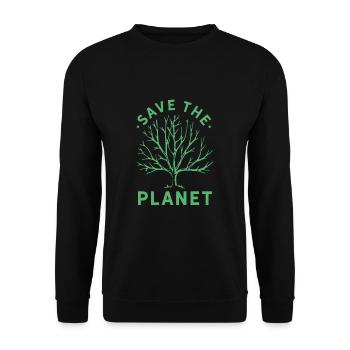 Climat L’environnement sauver le réchauffement climatique Changement climatique - Sweat-shirt Unisexe - noir - Devant - Alina (178cm) & Michal (187cm)
