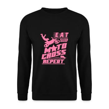 Motocrosser Motocrosser Motocrosser Motocrosser - Unisex Sweatshirt - black - Front - Alina (178cm) & Michal (187cm)