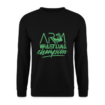 Bras de fer - Sweat-shirt Unisexe - noir - Devant - Alina (178cm) & Michal (187cm)
