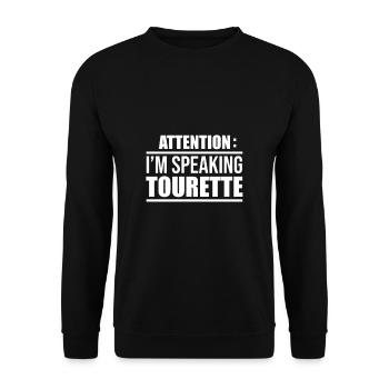 Tourette syndrome - Unisex Sweatshirt - black - Front - Alina (178cm) & Michal (187cm)