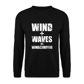 Windsurfen - Unisex Pullover - Schwarz - Vorne - Alina (178cm) & Michal (187cm)