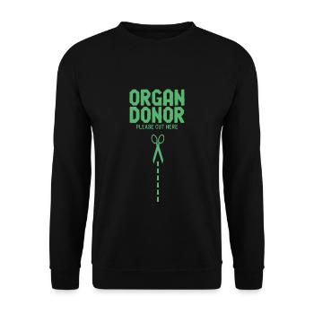 Heart Liver Organ Donor Organs Organ Organ Donation - Unisex Sweatshirt - black - Front - Alina (178cm) & Michal (187cm)