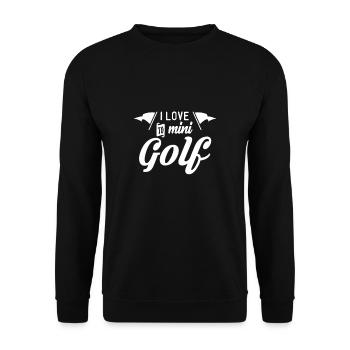 Golfer - Unisex Sweatshirt - black - Front - Alina (178cm) & Michal (187cm)