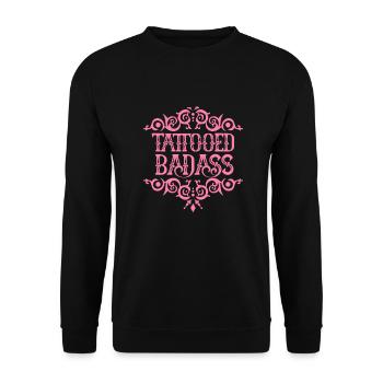 Tattoo - Unisex Pullover - Schwarz - Vorne - Alina (178cm) & Michal (187cm)