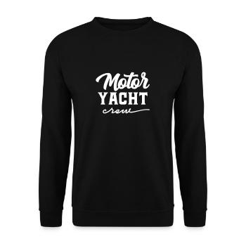 Yacht Motoryacht Crew Schiff Motorboot Besatzung - Unisex Pullover - Schwarz - Vorne - Alina (178cm) & Michal (187cm)