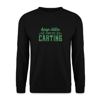 Gokart Kartfahrer Karts Kart fahren Go Kart - Unisex Pullover - Schwarz - Vorne - Alina (178cm) & Michal (187cm)