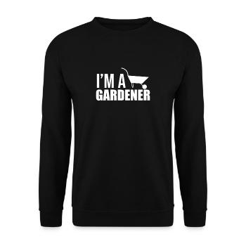 gardening gardening gardening gardening gardening - Unisex Sweatshirt - black - Front - Alina (178cm) & Michal (187cm)