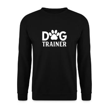 Trick Hundeschule Welpe Hund Training Hundetrainer - Unisex Pullover - Schwarz - Vorne - Alina (178cm) & Michal (187cm)