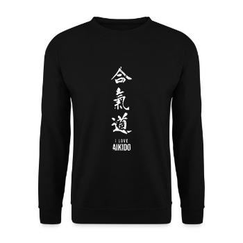 Aikido - Unisex Pullover - Schwarz - Vorne - Alina (178cm) & Michal (187cm)