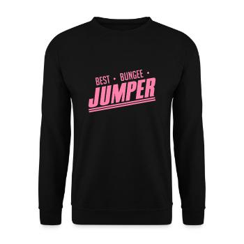 Bungee Jumping - Unisex Pullover - Schwarz - Vorne - Alina (178cm) & Michal (187cm)