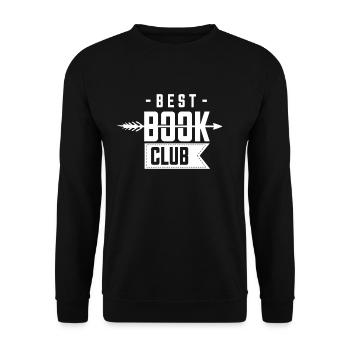 Bookworm Reading Association Book Club Book Association Book - Unisex Sweatshirt - black - Front - Alina (178cm) & Michal (187cm)