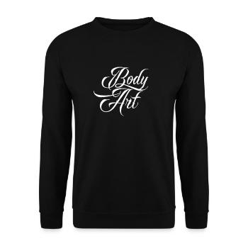 Art corporel couleur artiste corporel Tatoué Tatouage - Sweat-shirt Unisexe - noir - Devant - Alina (178cm) & Michal (187cm)