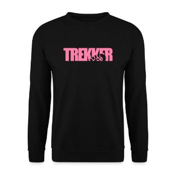 Trekkerin Trekker Wanderin Trekking Mama - Unisex Pullover - Schwarz - Vorne - Alina (178cm) & Michal (187cm)