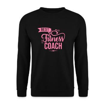 Coach Gym Trainer Fitness Trainer Trainer Sport - Unisex Sweatshirt - black - Front - Alina (178cm) & Michal (187cm)