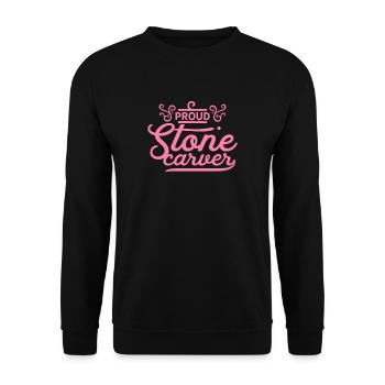 Stone carving stonecutter stone stonemason mum - Unisex Sweatshirt - black - Front - Alina (178cm) & Michal (187cm)