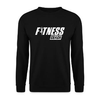 Fitnessstudio Fitnesstrainer - Unisex Pullover - Schwarz - Vorne - Alina (178cm) & Michal (187cm)