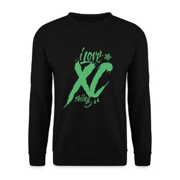 Cross-country skiing Cross-country skiing skiing Skating Cross-country skiers - Unisex Sweatshirt - black - Front - Alina (178cm) & Michal (187cm)