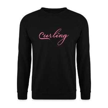 curling - Unisex Sweatshirt - black - Front - Alina (178cm) & Michal (187cm)