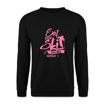 Coureur de ski coureur de ski course de ski course de ski - Sweat-shirt Unisexe - noir - Devant - Alina (178cm) & Michal (187cm)