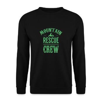 Skier Skigebiet Ski Rettung Bergrettung - Unisex Pullover - Schwarz - Vorne - Alina (178cm) & Michal (187cm)