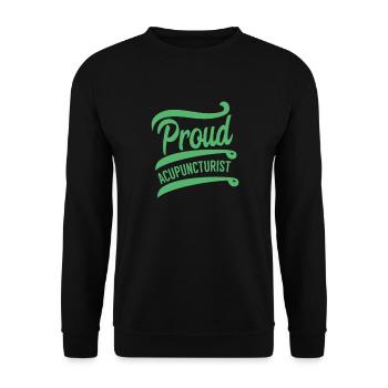 Aiguille pratique acupuncture profession acupuncture - Sweat-shirt Unisexe - noir - Devant - Alina (178cm) & Michal (187cm)