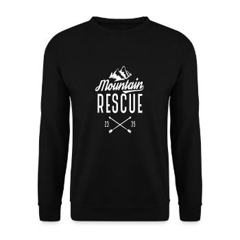Team Retter Bergrettung Ski Rettung - Unisex Pullover - Schwarz - Vorne - Alina (178cm) & Michal (187cm)