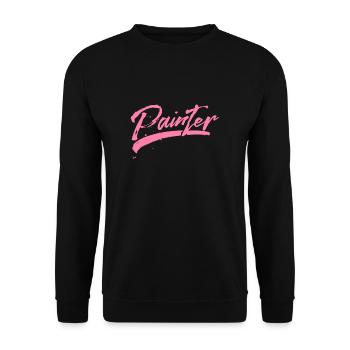 Maler Malerin lackiererin Malen Lackieren Team - Unisex Pullover - Schwarz - Vorne - Alina (178cm) & Michal (187cm)