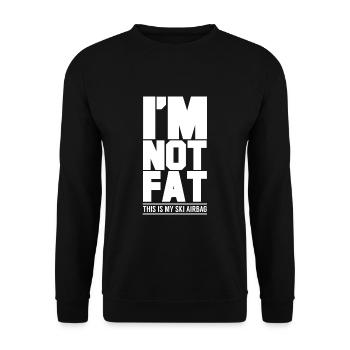 I'm not fat, that's my ski airbag - Unisex Sweatshirt - black - Front - Alina (178cm) & Michal (187cm)