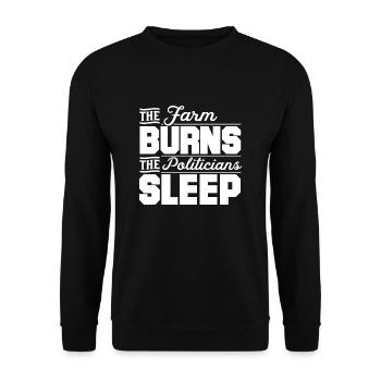 Farmers protest farmer demonstration - Unisex Sweatshirt - black - Front - Alina (178cm) & Michal (187cm)