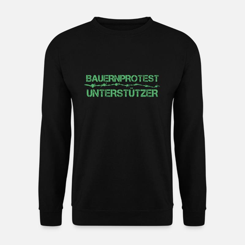 Bauer Landwirt Bauernprotest Protest Demonstration - Unisex Pullover - Schwarz