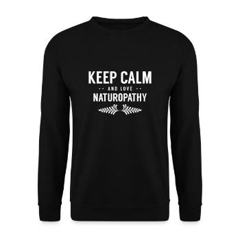Heal healer naturopathy naturopath team - Unisex Sweatshirt - black - Front - Alina (178cm) & Michal (187cm)