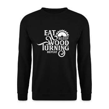 Wood Turning Team Woodturning Wood Turning Woodturners - Unisex Sweatshirt - black - Front - Alina (178cm) & Michal (187cm)