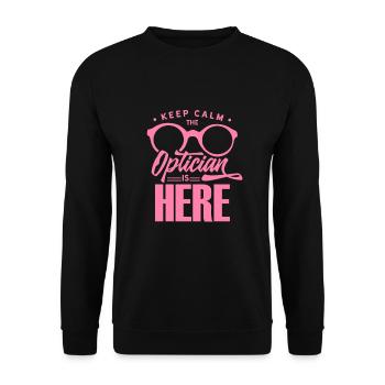 Augenoptiker Optikerin Optiker Optik Beruf Team - Unisex Pullover - Schwarz - Vorne - Alina (178cm) & Michal (187cm)