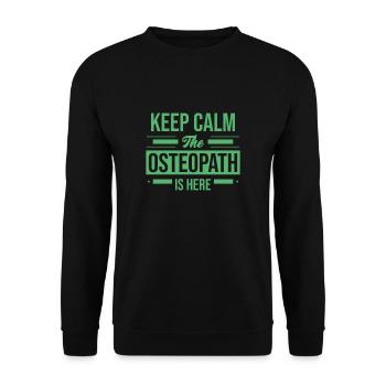 Practice osteopath osteopath osteopathy team - Unisex Sweatshirt - black - Front - Alina (178cm) & Michal (187cm)