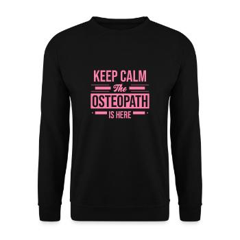 Osteopath osteopathy - Unisex Sweatshirt - black - Front - Alina (178cm) & Michal (187cm)