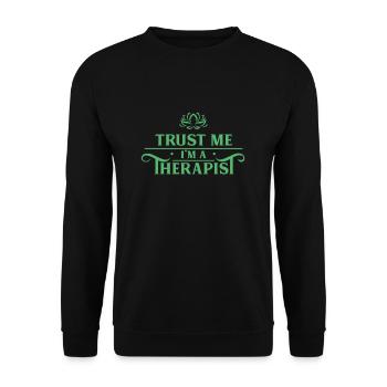 Therapeuten Therapeutin Team Therapeut Therapie - Unisex Pullover - Schwarz - Vorne - Alina (178cm) & Michal (187cm)