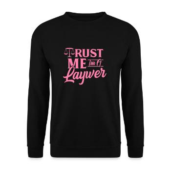 Attorney at law - Unisex Sweatshirt - black - Front - Alina (178cm) & Michal (187cm)